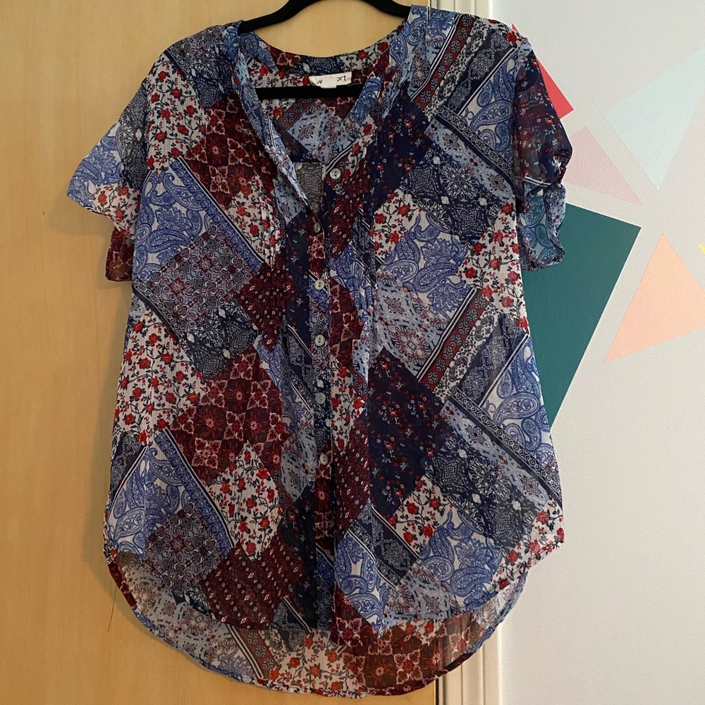 Floral Flowy Button Up